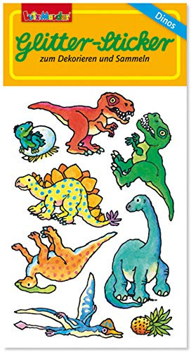 Glitter-Sticker * Dinosaurier * von Lutz Mauder | 72308 | als Mitgebsel für Kinder | Dino Aufkleber zum Kindergeburtstag & Basteln