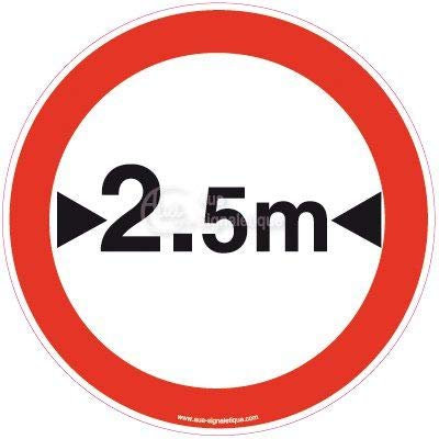 AUA SIGNALETIQUE - Panneau Largeur limitée* - Ø 330 mm, Aluminium Dibond 3mm