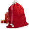 com-four® Premium XL Weihnachtssack - roter Geschenksack zum Befüllen - Weihnachtsbeutel mit Kordel und Bommeln als Dekoration & tolle Geschenkverpackung