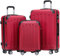 BEIBYE 2045 Zwillingsrollen 3tlg. Reisekoffer Koffer Kofferset Trolleys Hartschale in 14 Farben (Chillirot)