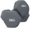 unycos - Kurzhanteln Neopren 2er Set von 10 kg, Rutschfest, Anti-Roll-Design, Bequemer Griff, Krafttraining, Fitness, Pilates, Training, Fitnessstudio (Dunkelgrau)