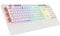 Redragon K512 Shiva - Tastiera da gioco a membrana bianca, illuminazione RGB, tasti G programmabili, controlli multi-media, poggiapolsi integrato, layout QWERTY