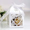 iKesoce 50 Pz Scatoline Portaconfetti Matrimonio Perlato Bianco, Scatola Regalo di Nozze, Scatole Bomboniera con Nastro per Matrimonio Anniversario