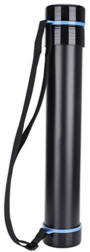 Longzhuo Art Tubes Drawing Tube Poster Drafting Tube Adjustable Drawing Storage Tube with a Carry Strap Black Extra-Thick Collection Painting Telescopic Storaging Tools for Artworks,Drawing,etc