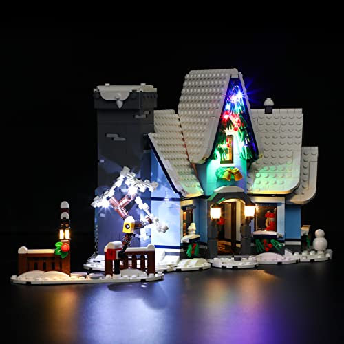 BRIKSMAX Kit di Illuminazione a LED per Lego Creator La Visita di Babbo Natale - Compatibile con Lego 10293 Modello di Blocchi predefiniti- Non includere Il Set Lego