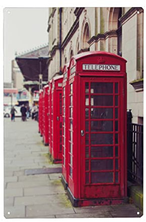 artboxONE Metall-Poster 20x30 cm Städte/London Hallo London von Künstler AB1 Edition