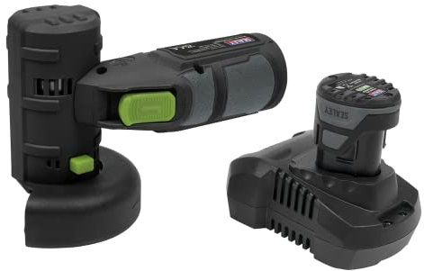 Sealey CP108VAG 10.8V 2Ah Ø85mm Cordless Angle Grinder Kit, Black