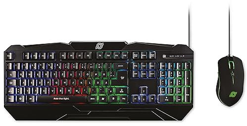 MediaRange Gaming Series Tastatur und optische 6 Tasten Gaming Maus Set, QWERTZ, schwarz