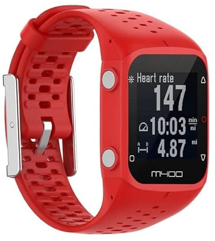 Strap-it Silikonarmband Rot - Passend für Polar M400 / M430 - Armband für Smartwatch - Ersatzarmband