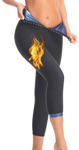 Nano Hertz Saunahose Hosen Sauna Sporthose Hosen Laufhose Sweat Schwitzhose Jogginghose Leggings Pants Trainingshose Sweathose Frauen Women Damen