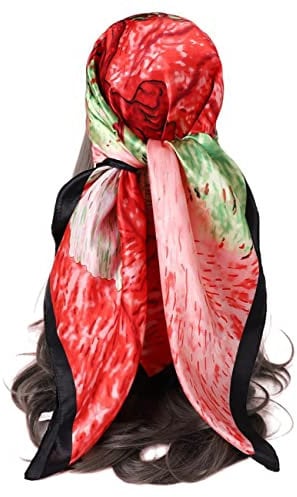 FAIRYGATE Damenschal Schal Tuch Blume Bandana Halstuch Kopftuch Schal 90 x 90 cm Bunte 80023