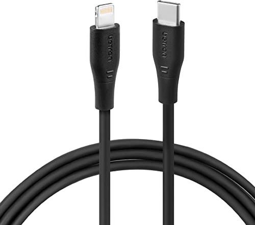 Betron USB C to Lightning Cable Compatible with iPhone, 1 Metre, Black
