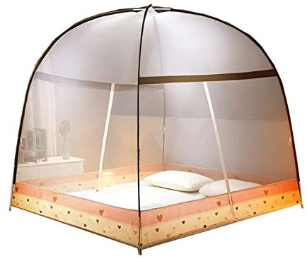 Zanzariera pop-up Doppio letto singolo Doppia porta Zip Tenda portatile da viaggio Zanzariera Free-Standing uso uno scomparto per installare Adatto per camera da letto senza ganci ( Size : 180x200x150