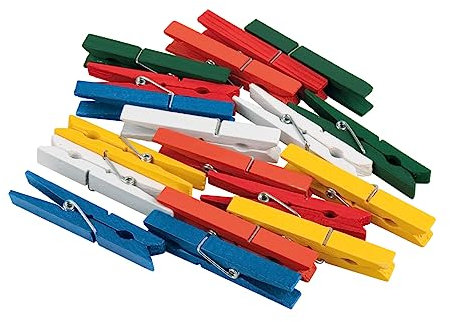 Rayher Pinces à linge en bois FSC 100% sct.-LS 18pcs 7,2cm multicolore, 64585999