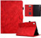 Bxithnr® Funda Huawei Mediapad M5 Lite 10 Slim Carcasa Cuero PU Proteccíon en Estilo Libro con Función de Soporte y Ranura para Tarjetas para Huawei Mediapad M5 Lite/C5 10.1 2018 - Rojo