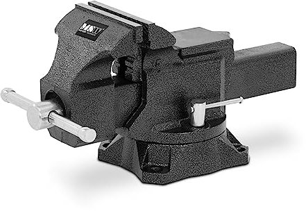 MSW MSW-SBV125 Tischschraubstock Spannweite 125 mm Backenbreite 125 mm Parallelschraubstock Schraubstock für Werkbank