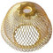 Folpus Iron Wire Lampshade Chandelier Light Cover Weave Modern Metal Cage Mesh Lamp Shade Pendant Light Shade for Hotel Farmhouse Bar Restaurant, Gold