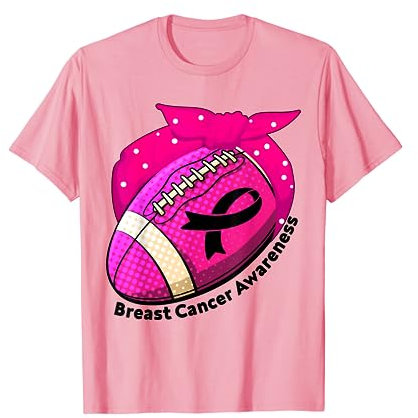Serre-tête de football pour la sensibilisation au cancer du sein Rose T-Shirt