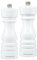 Cole & Mason London White Gloss Salt and Pepper Mill Set, Precision+ Carbon/Ceramic Mechanisms, Salt and Pepper Grinders with Adjustable Grind, Beech Wood, 180mm, Gift Set