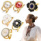Wekuw Schalring Clip, 6 Stücke Tuchring Schal Ringe Broschen Damen Legierung Schal Clips ​Einfach Schal Clips Goldene Schalschnalle Modisch Tuchring, für Schals, Hemden, Schals, Weihnachtsgeschenke