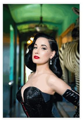 FrySky Schauspieler Dita Von Teese Leinwand Poster Schlafzimmer Dekor Sport Landschaft Büro Zimmer Dekor Geschenk Unrahmen-Stil 30 x 45 cm