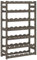 vidaXL Casier à Bouteilles pour 42 Bouteilles, Étagère à Vin avec Rangement, Casier à Bouteilles, Porte-Bouteilles, Moderne, Gris Bois de Pin Solide