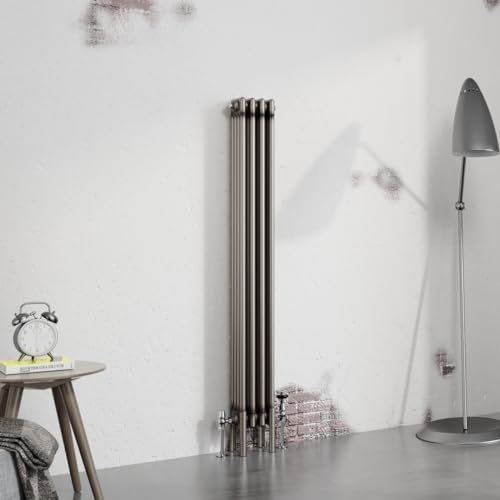 Warmehaus 1500x200mm Metallo grezzo Verticale 4 Colonne Radiatore Tradizionale Ghisa Stile Bagno Radiatore Riscaldamento Centrale