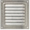 Presa d'Aria in Acciaio Zincato, Griglia di Ventilazione in Metallo con Rete Protettiva, Griglia di Ventilazione per Interni/Esterni, Griglia di Ventilazione in Metallo con Rete. (12,5 x 12,5 cm)