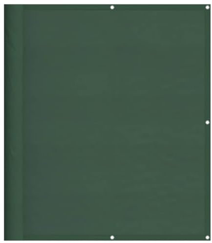vidaXL Balkon Sichtschutz, Balkonbespannung mit Ösen Seil, Wasserfeste Balkonabdeckung, Balkonverkleidung für Balkon Terrasse, 120x1000cm Dunkelgrün 100% Polyester-Oxford
