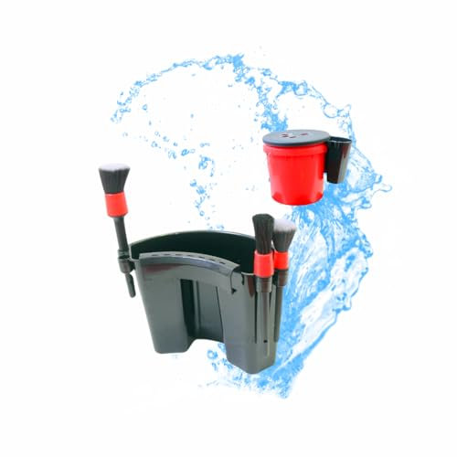 Washing Bucket Insert,Auto Detailing Bucket Organizer,Car Wash Filter Removes Dirt & Debris with Brush Hanger Tool,Multipurpose Valeting Pail Add On with Grit Filter,Clean Pail Expansion Part