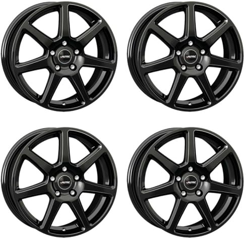 4x AUTEC Felgen Alufelgen TALLIN 6.5x16 ET32 4x108 Schwarz kompatibel mit Peugeot 208 2008 308