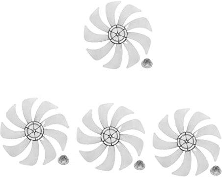 DECHOUS 4pcs Indoor Fan Replacement Parts Transparent for Standing Pedestal Table and Wall Fans and Easy to Install