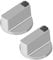 Hominas Pomello per Fornello a Gas, 2 Pezzi Pomelli Hot Point Manopola di Controllo di Zinco Argento Universale Manopola Gas per Forno Gas Stufa, 6mm