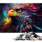 Schweres Puzzle für Erwachsene, 2000 Teile, Fantasievolles, farbenfrohes Papierpuzzle mit Adler unter dem Sternenhimmel, geeignet für Erwachsene, Puzzle zur Heimdekoration. Größe: 70 x 100 cm