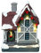 Asudaro Weihnachtsdeko Holz Haus Kunstharz, Licht Haus Weihnachtsdeko Leuchtende Kleine Hausornamente, Weihnachtsdekorationen, Iglu-Weihnachtsgeschenkornamente Aus Harz