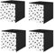 Generisch DRÖNA Fach Box (4er Set Pack), weiß/schwarz Punkte, 33x38x33 für Kallax Regale (SONDERPOSTEN)
