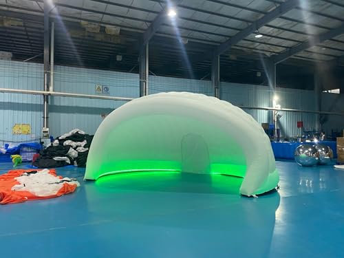 SAYOK Aufblasbares LED-Lichtkuppel-Zelt mit Luftgebläse | 6x2.7mH Tragbares Luna Office Pod Vordach für Events, Partys, Bühnen, Hochzeiten, Messen, Ausstellungen