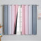 VEHEDE Farbverlauf Ombre Rosa und Grau Thermovorhang Kälteschutz Blickdichte Vorhänge, Raumteiler Gardinen mit Ösen Wohnzimmer, Schallschutz Verdunklungsvorhänge, H 160 x B 132 cm, 2er Set