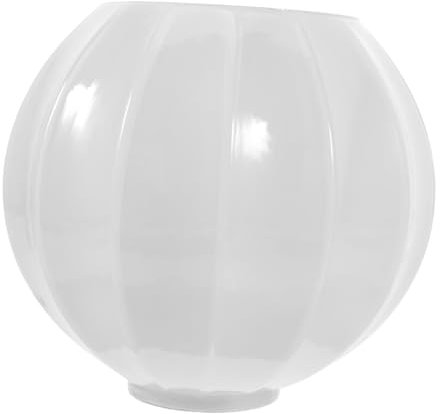 jojofuny Lampenschirm Für Pendelleuchte Glas Kompatibel Mit E27-glühbirne Weißer Lampenschirm Im Vintage-stil Für Wohnzimmer 150mm Durchmesser 50mm Loch