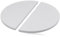 Halbmond-Wärmeabweiserplatten für Kamado Joe Classic I, II, III, Ersatzteile KJ-HDP Indirektes Kochen Cordierit Hitzeschutzplatten Zubehör für Kamado Joe 45,7 cm Grill Smoker, Weiß, 2 Stück