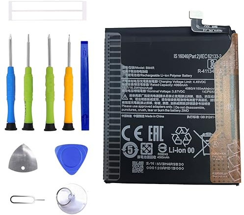 ERYNK BM4R Ersatz Akku Für Xiaomi Mi 10 Lite 5G M2002J9G, M2002J9S, XIG01 Ersatzbatterie with Werkzeugsatz
