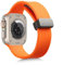 Compatible Correa Apple Watch Silicona para Apple SE Series 10 Ultra 2 40mm 44mm. Cierre mágnetico ajustable y válida para todos los modelos de Apple Watch (Orange, 38-40-41mm-S10(42mm))