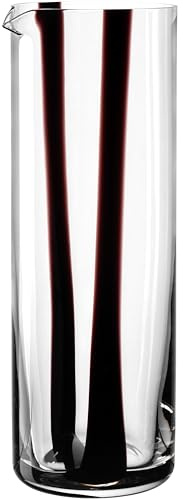 LEONARDO HOME BANDA NERA Krug • 1 Stück • Vielseitiger Krug • handgefertigtes Glas • ideal für Wasser und Saft • mit Ausgießer • stilvoller Tischkrug • modernes Design • Höhe 25 cm • schwarz • 055292