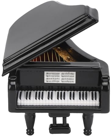 RiToEasysports Miniatur Basswood Piano Model Feine Handwerkskunst für Schreibtischdekor Freunde und Familiäre Musikalische Ornament