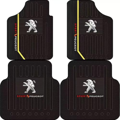 BIESL Matten Auto für Peugeot GT Line 508 5008 3008 208 2008 308 206 307 106 108 306, Schutz vor Verschmutzung rutschfeste Auto Fussmatten Set Verbessern Sie Ihren Reisekomfort Fersenpolster