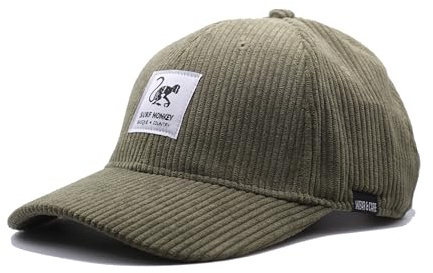 Surf Monkey Klassische Mütze - Dad Cap aus Kord ohne Struktur - Recyceltes Polyester Pet