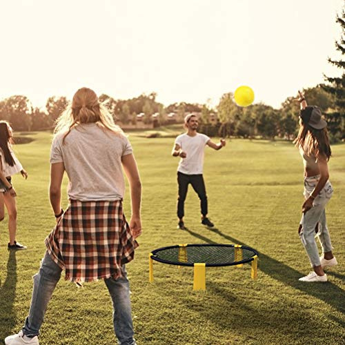Chrees Roundnet Game Set, Högelastiskt Badbollsspel med Bärväska för Barn Vuxna, Utomhus Backyard Camping Beach Lawn (Som visas)
