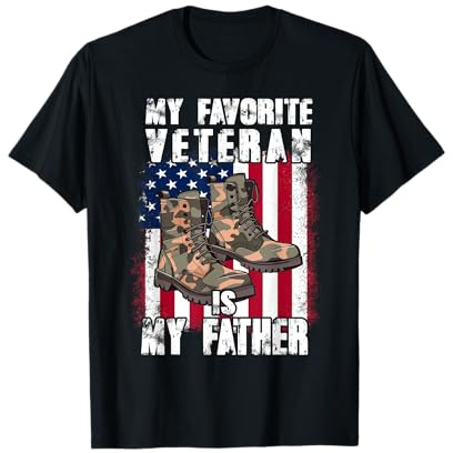 Père vétéran Le vétéran préféré est Mon père, Mon Fils Fier d'enfants T-Shirt