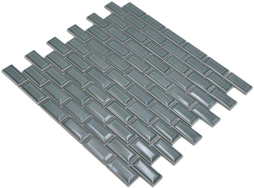 Mini Metro Subway Mosaik Fliese Keramik Brick Bond Diamond petrol für WAND BAD WC DUSCHE KÜCHE FLIESENSPIEGEL THEKENVERKLEIDUNG BADEWANNENVERKLEIDUNG WB26-0218