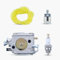 Haishine Carburador Carb W/Filtro de línea de combustible L7T Bujía de encendido en forma para Husqvarna 61 266 268 272 272XP Repuestos de motosierra